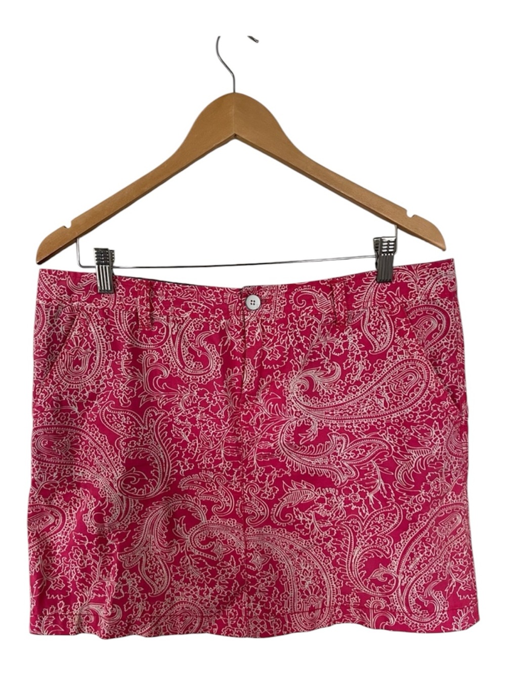 G.H. Bass & Co. Hot Pink Paisley-Print Mini Skirt